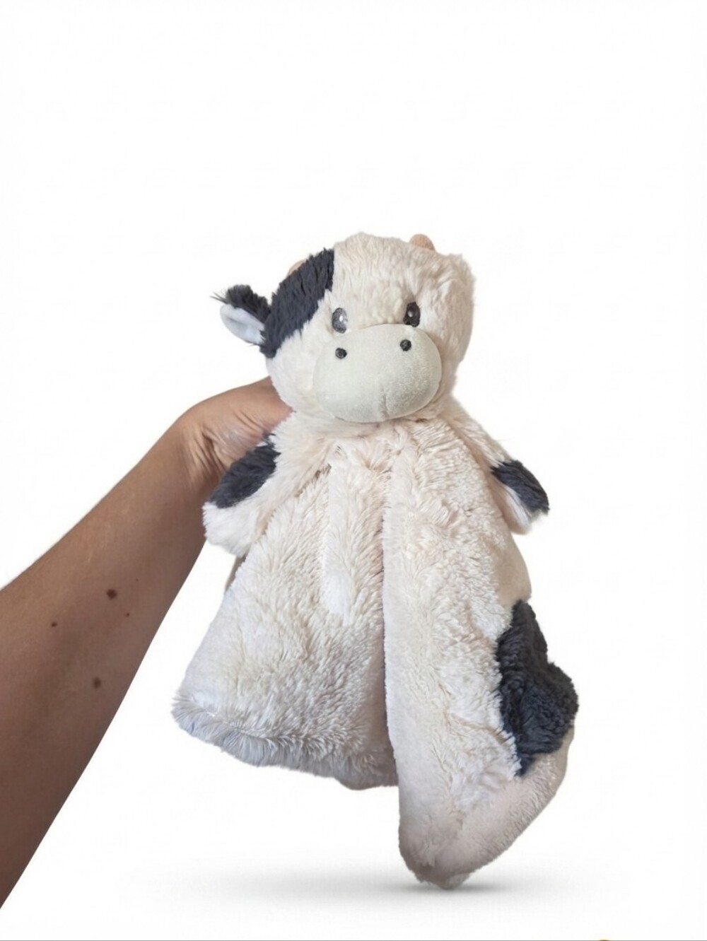 Kellytoy Cow Baby Security Blanket Lovey Rattle Toy Plush K Luxe Farm Country